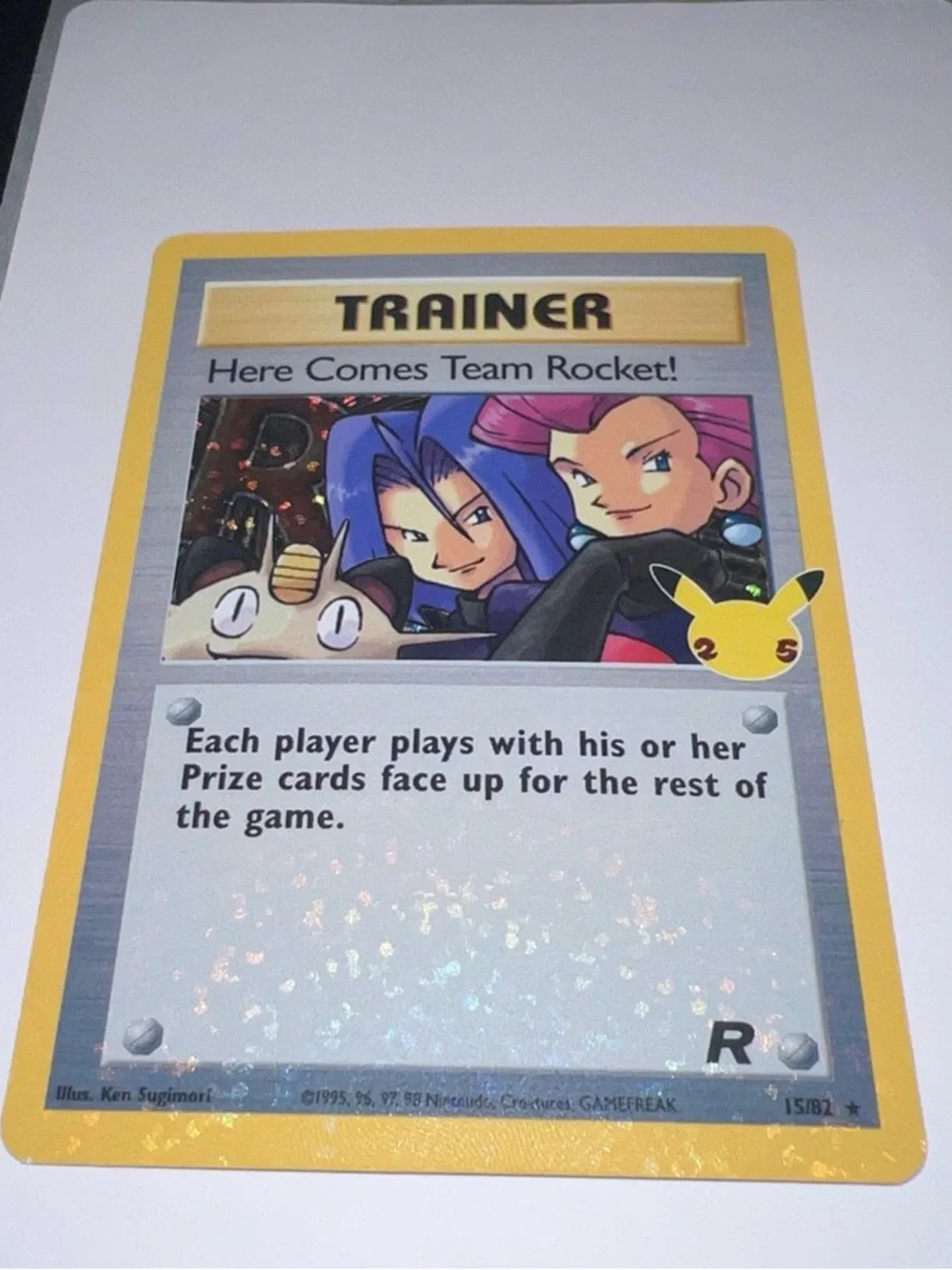 Pokemon Team Rocket Trainer Card - Yellow Border